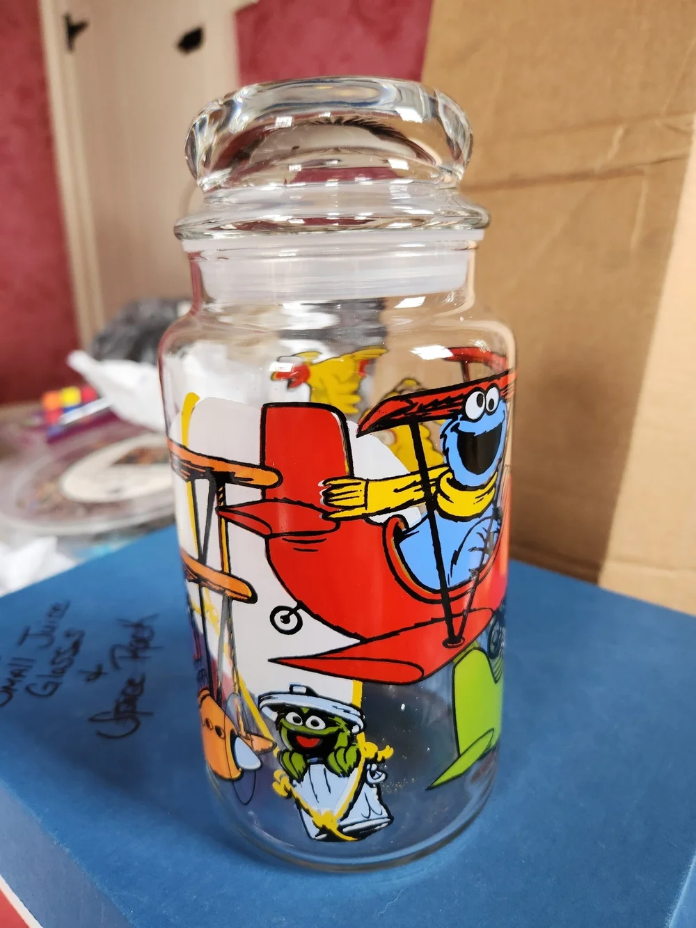 Big Bird Decorative Glass Canister - Yellow Sesame Street Design